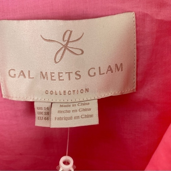 Gal Meets Glam Woman’s Midi Dress 14 Button Front Wide Strap Functioning Buttons - Picture 5 of 9